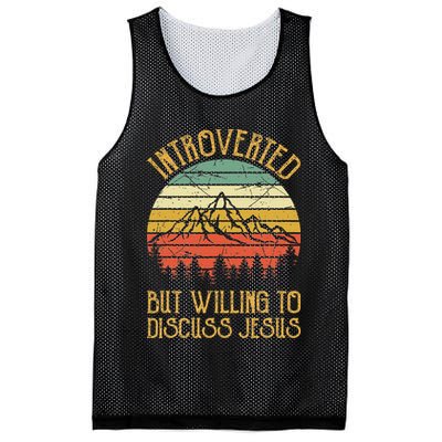 Introverted But Willing To Discuss Jesus Christian Mesh Reversible Basketball Jersey Tank