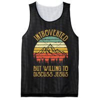 Introverted But Willing To Discuss Jesus Christian Mesh Reversible Basketball Jersey Tank