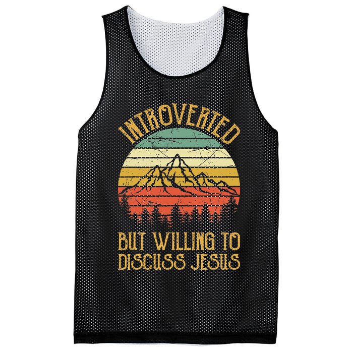 Introverted But Willing To Discuss Jesus Christian Mesh Reversible Basketball Jersey Tank