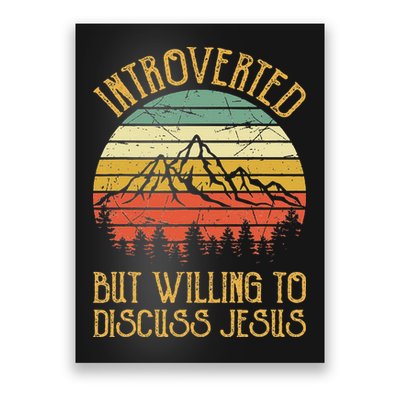Introverted But Willing To Discuss Jesus Christian Poster