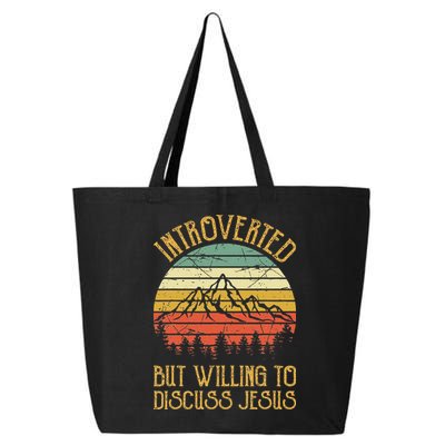Introverted But Willing To Discuss Jesus Christian 25L Jumbo Tote