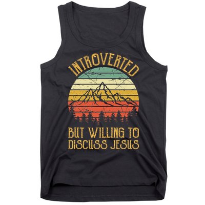 Introverted But Willing To Discuss Jesus Christian Tank Top