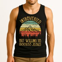 Introverted But Willing To Discuss Jesus Christian Tank Top