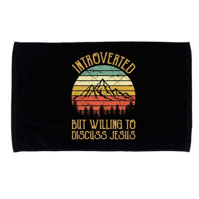 Introverted But Willing To Discuss Jesus Christian Microfiber Hand Towel