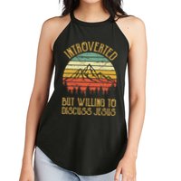 Introverted But Willing To Discuss Jesus Christian Women's Perfect Tri Rocker Tank