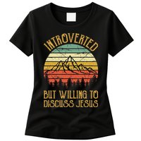Introverted But Willing To Discuss Jesus Christian Womens T-Shirt