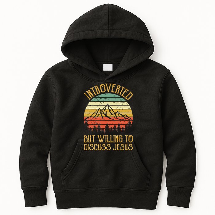 Introverted But Willing To Discuss Jesus Christian Kids Hoodie