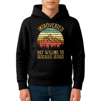 Introverted But Willing To Discuss Jesus Christian Kids Hoodie