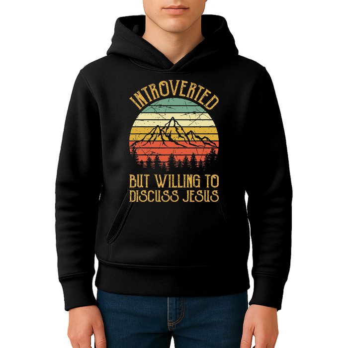 Introverted But Willing To Discuss Jesus Christian Kids Hoodie