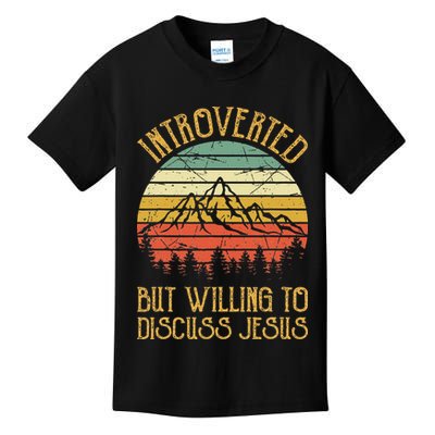 Introverted But Willing To Discuss Jesus Christian Kids T-Shirt