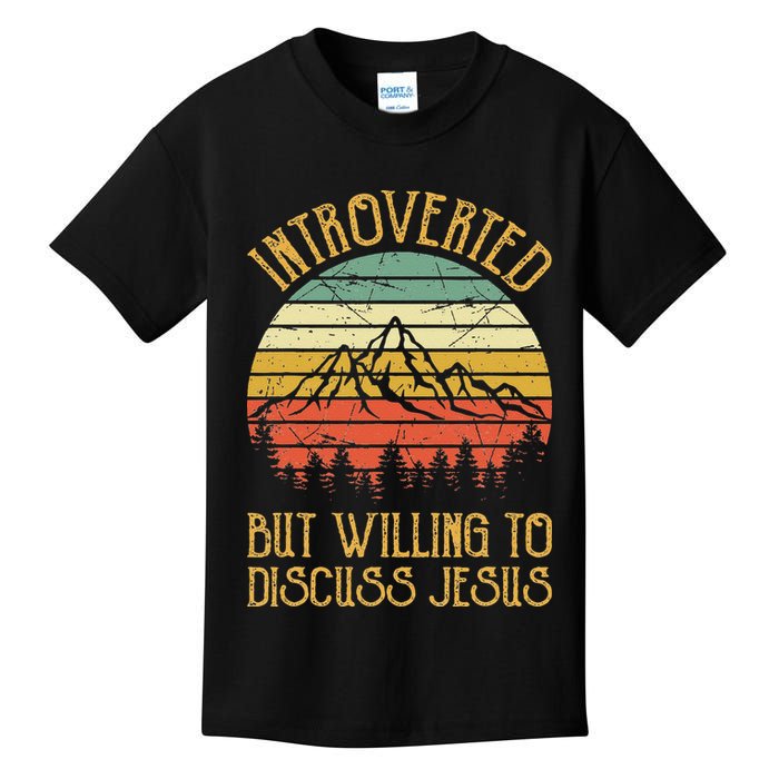 Introverted But Willing To Discuss Jesus Christian Kids T-Shirt