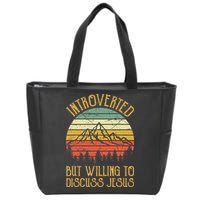Introverted But Willing To Discuss Jesus Christian Zip Tote Bag