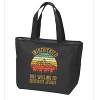 Introverted But Willing To Discuss Jesus Christian Zip Tote Bag