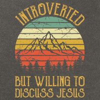 Introverted But Willing To Discuss Jesus Christian Cotton Canvas Backpack
