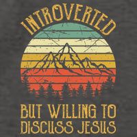 Introverted But Willing To Discuss Jesus Christian Vector Backpack