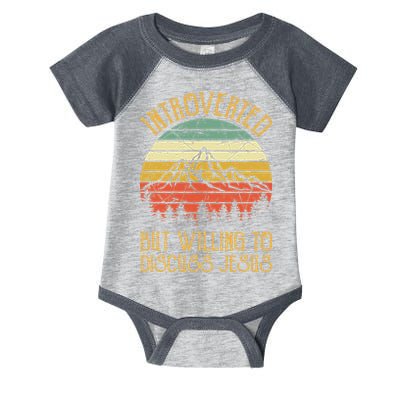 Introverted But Willing To Discuss Jesus Christian Infant Baby Jersey Bodysuit
