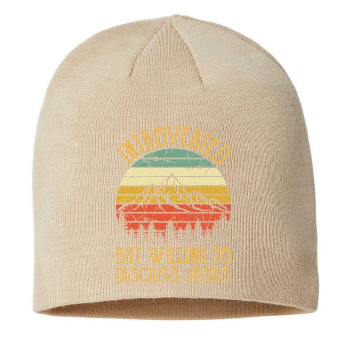 Introverted But Willing To Discuss Jesus Christian Sustainable Beanie