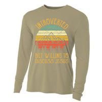 Introverted But Willing To Discuss Jesus Christian Cooling Performance Long Sleeve Crew