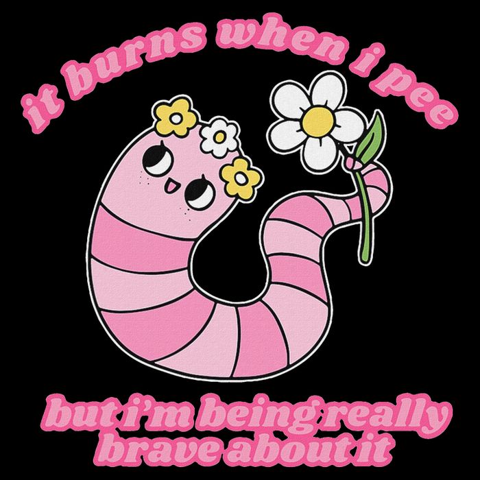 It Burns When I Pee But I'm Being Really Brave About It Cropped Pullover Crew