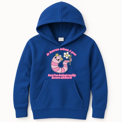 It Burns When I Pee But I'm Being Really Brave About It Kids Hoodie