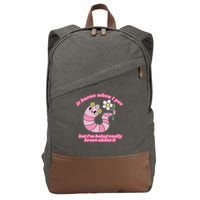 It Burns When I Pee But I'm Being Really Brave About It Cotton Canvas Backpack