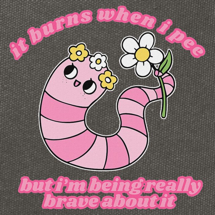 It Burns When I Pee But I'm Being Really Brave About It Cotton Canvas Backpack