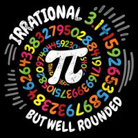 Irrational But Well Rounded 3.14 Pi Day Math Geek Teacher Full-Length Apron With Pockets