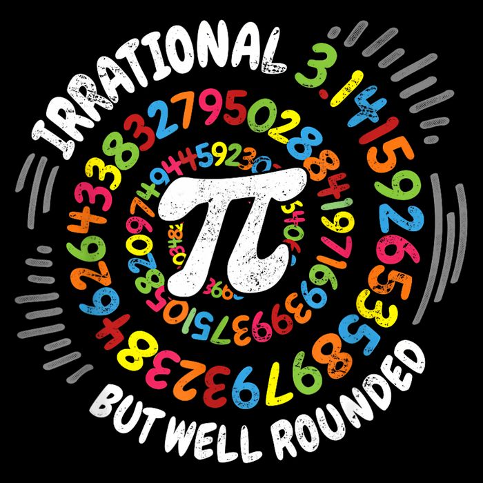 Irrational But Well Rounded 3.14 Pi Day Math Geek Teacher Full-Length Apron With Pockets