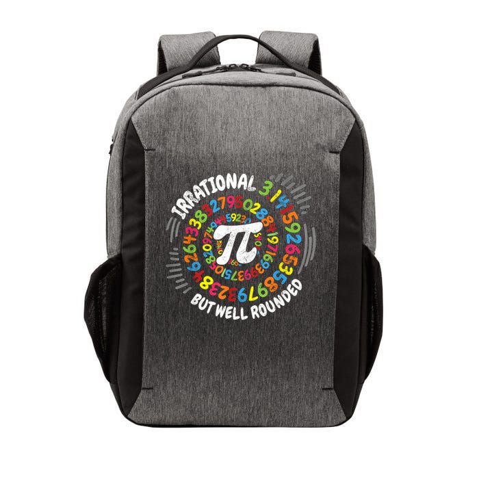 Irrational But Well Rounded 3.14 Pi Day Math Geek Teacher Vector Backpack