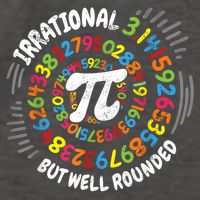Irrational But Well Rounded 3.14 Pi Day Math Geek Teacher Vector Backpack