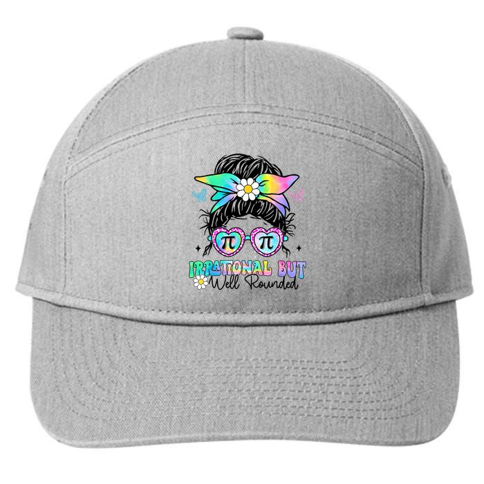 Irrational But Well Rounded Pi Day Math Happy Pi Day Girl 7-Panel Snapback Hat