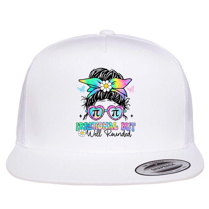 Irrational But Well Rounded Pi Day Math Happy Pi Day Girl Flat Bill Trucker Hat