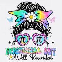 Irrational But Well Rounded Pi Day Math Happy Pi Day Girl Flat Bill Trucker Hat