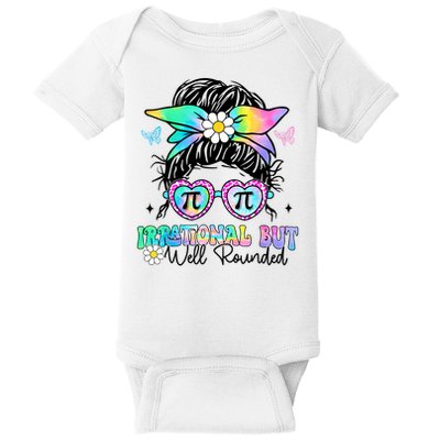 Irrational But Well Rounded Pi Day Math Happy Pi Day Girl Baby Bodysuit