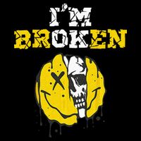 IM Broken Workout Running Invisible Illness Im OK Broken Drawstring Bag