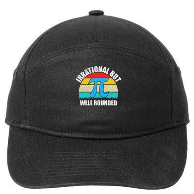 Irrational But Well Rounded Funny Pi Day 7-Panel Snapback Hat