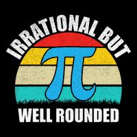 Irrational But Well Rounded Funny Pi Day Drawstring Bag