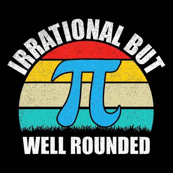Irrational But Well Rounded Funny Pi Day Drawstring Bag