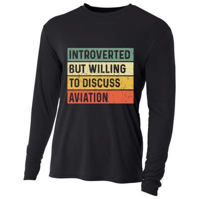 Introverted But Willing To Discuss Aviation Airplane Pilot Cooling Performance Long Sleeve Crew