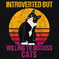 Introverted But Willing To Discuss Cats Ladies PosiCharge Tri-Blend Wicking Tank