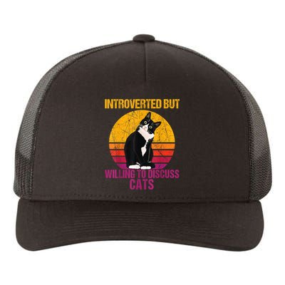 Introverted But Willing To Discuss Cats Yupoong Adult 5-Panel Trucker Hat