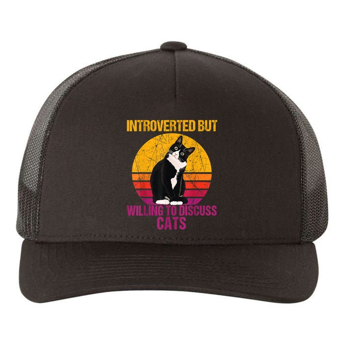 Introverted But Willing To Discuss Cats Yupoong Adult 5-Panel Trucker Hat