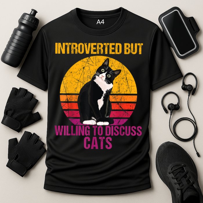 Introverted But Willing To Discuss Cats Performance Shirt