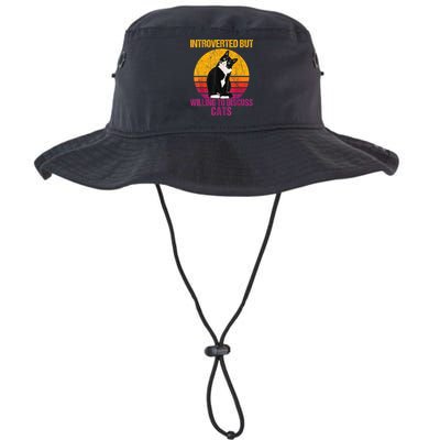 Introverted But Willing To Discuss Cats Legacy Cool Fit Booney Bucket Hat