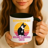 Introverted But Willing To Discuss Cats Mug