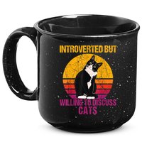 Introverted But Willing To Discuss Cats 15oz Campfire Ceramic Mug