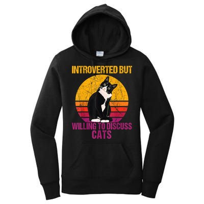 Introverted But Willing To Discuss Cats Women's Pullover Hoodie