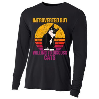 Introverted But Willing To Discuss Cats Cooling Performance Long Sleeve Crew