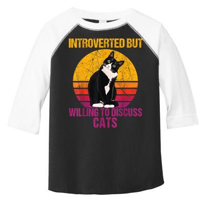 Introverted But Willing To Discuss Cats Toddler Fine Jersey T-Shirt