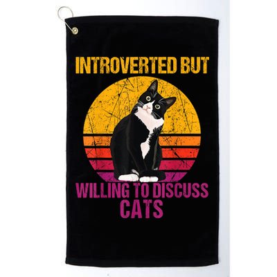 Introverted But Willing To Discuss Cats Golf Towel